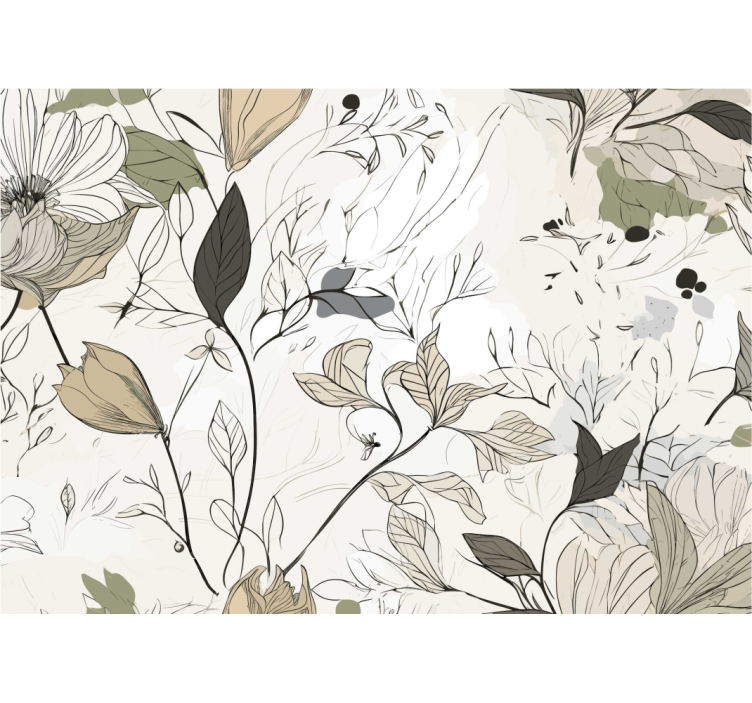 Rita blommor Badkar Fototapeter - Tenstickers