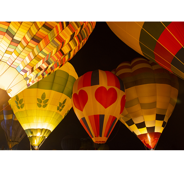 Hjärta ballonger flygning Fototapeter Sky - Tenstickers