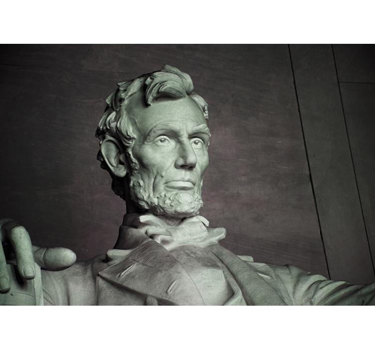Abstrakt lincoln staty klassisk konst fototapet - Tenstickers