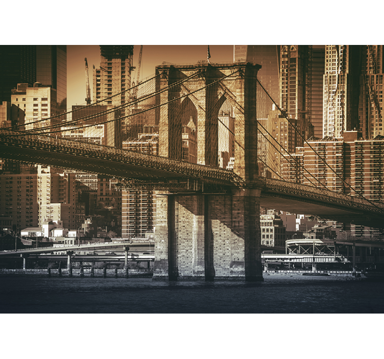 Fototapeter new york brooklyn bridge flygfoto - Tenstickers