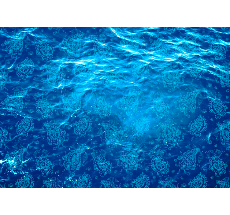 Blommig paisley mönster fototapet - Tenstickers