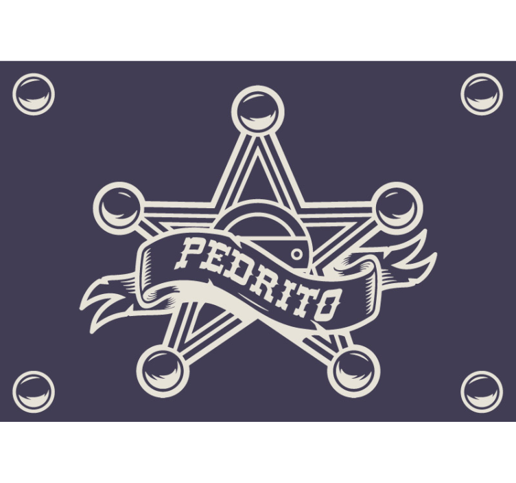 Fototapeter barnens anpassad sheriffmärken - Tenstickers