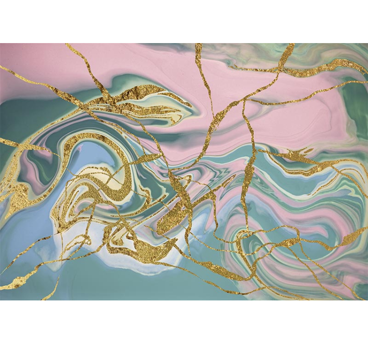 Guldtryck marmor textur fototapet - Tenstickers