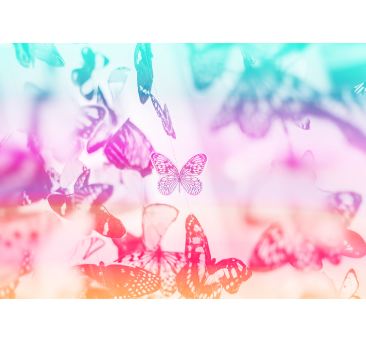 Lutning fjärilar djur fototapet - Tenstickers