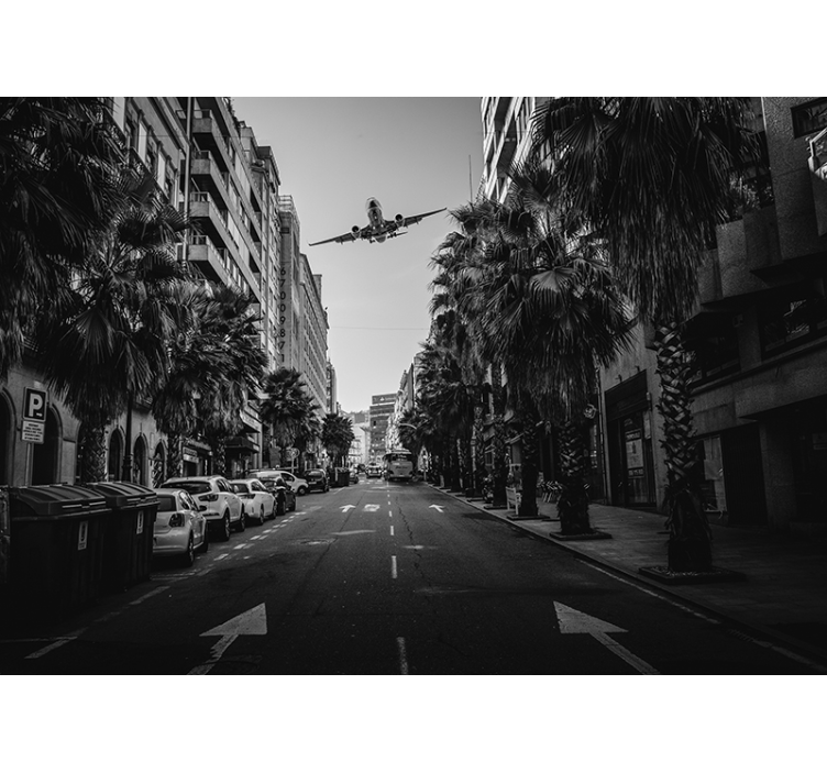 Fototapeter städer och länder flygbild av stadsmiljö - Tenstickers