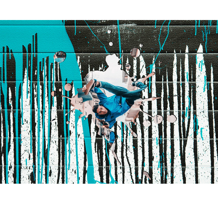 Graffiti stil fotomural med foto anpassad - Tenstickers