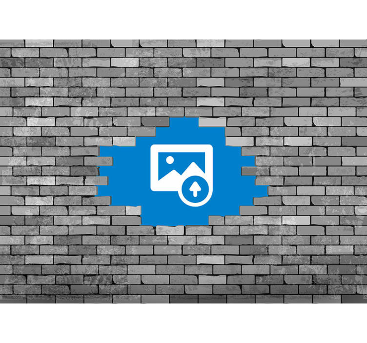 Trasiga tegelstenar med foto anpassade fototapeter - Tenstickers