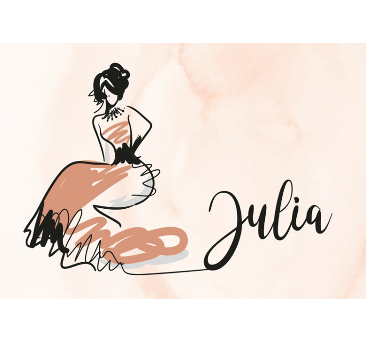 Fototapeter konst elegant mode skiss - Tenstickers