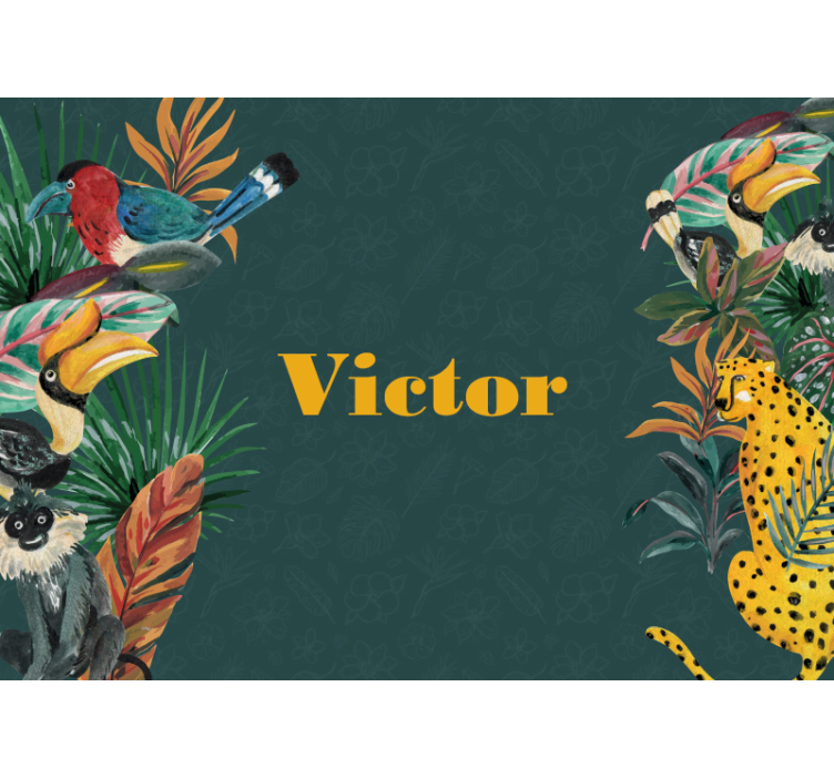 Anpassade barn djungel anpassade fototapeter - Tenstickers