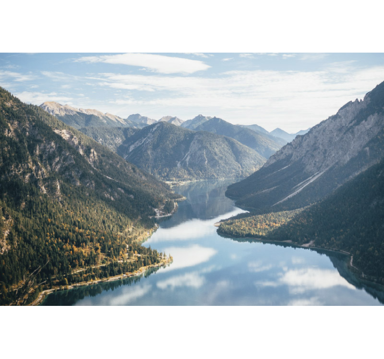 Majestätisk bergsutsikt Fototapeter Landskap - Tenstickers