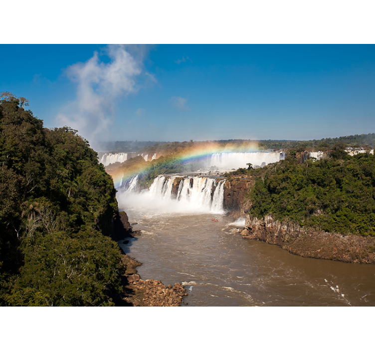 Iguazufallens regnbåge Fototapeter Fjäll - Tenstickers
