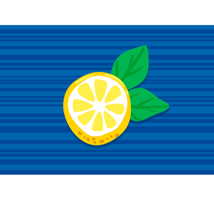 Citronskiva konst Fototapeter Övriga blommor - Tenstickers