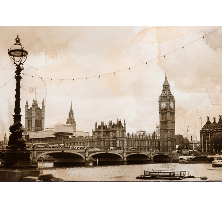 Historiska londons silhuett Fototapeter London - Tenstickers