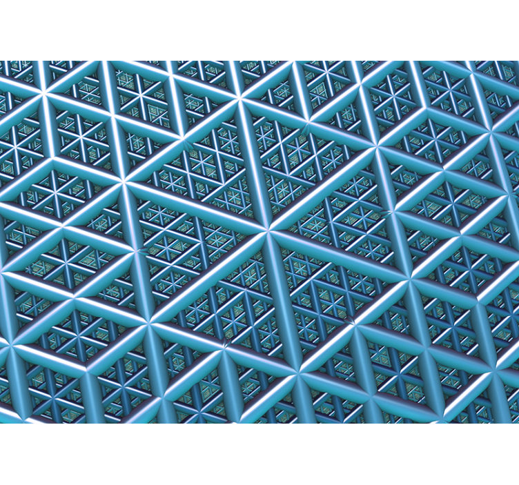 Geometrisk 3d fototapet med trianglar 3d - Tenstickers