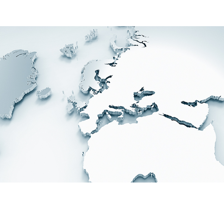 Fototapet för världskarta för effekt 3d - Tenstickers