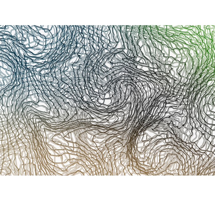 Organiska linjemönster Fototapeter Textur och mönster - Tenstickers