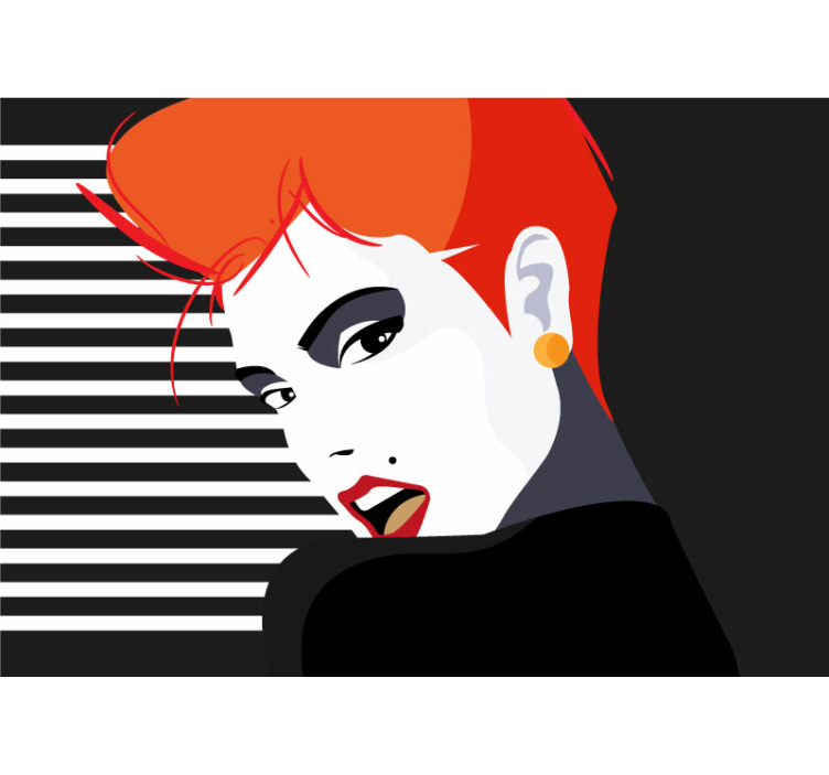 Fototapeter konst stilfullt porträtt detalj - Tenstickers