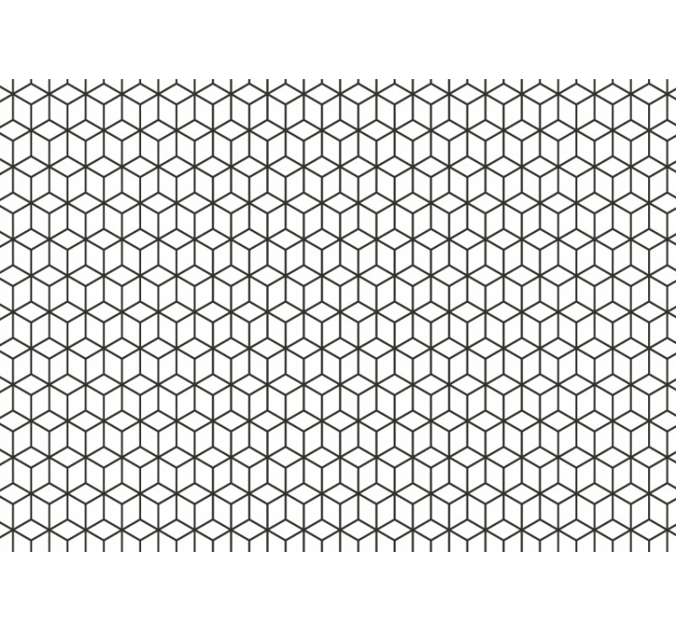 Geometriskt kubmönster Fototapeter Textur och mönster - Tenstickers