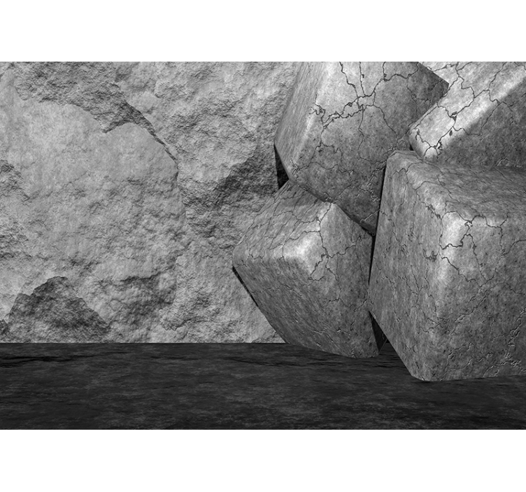 Abstrakt fototapeta för sten 3d - Tenstickers