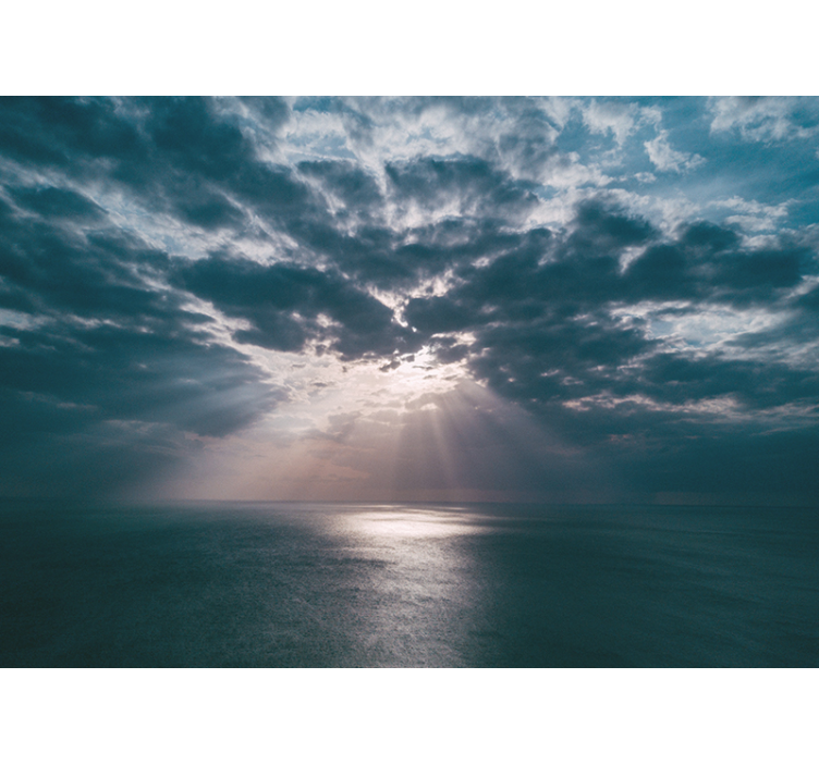 Oceaniskt strålljus Fototapeter Natur - Tenstickers