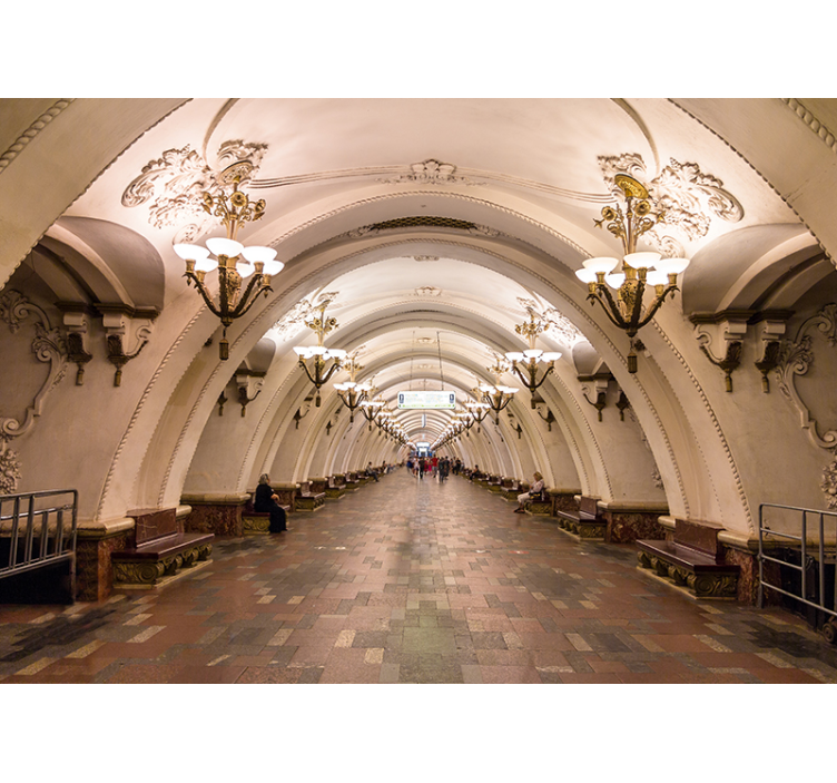 Stor underjordisk passage Fototapeter Städer och länder - Tenstickers