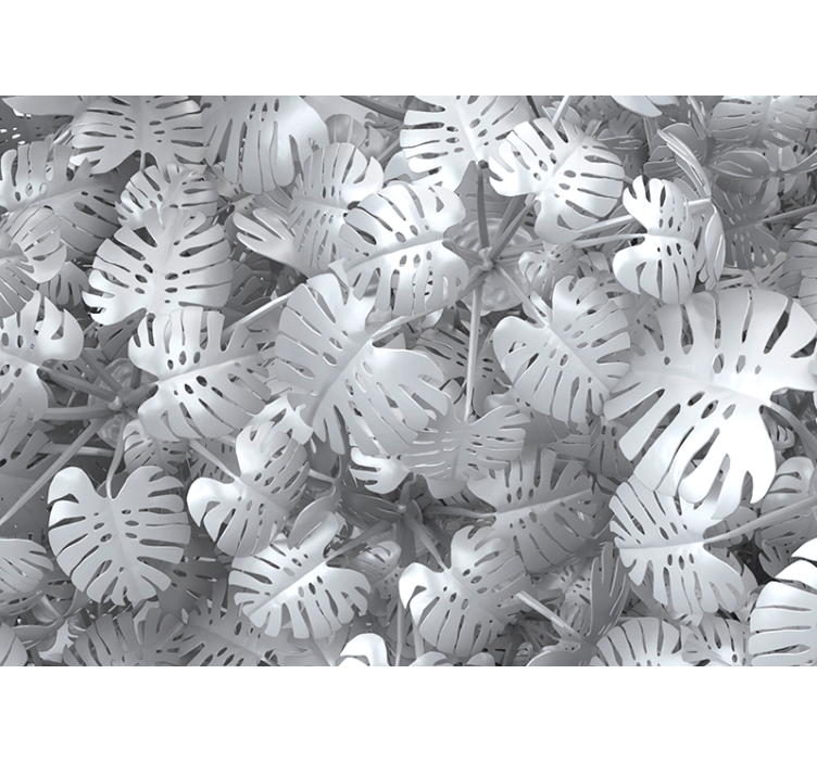 Keramiska blad 3d fototapeta - Tenstickers