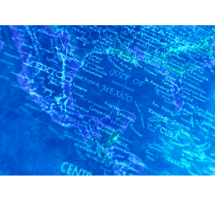 Geografisk mexico världskarta fototapeta - Tenstickers