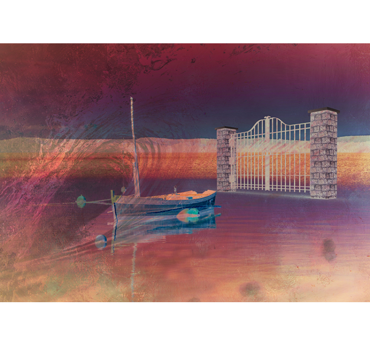 Fridfull sjöscen Fototapeter Landskap - Tenstickers