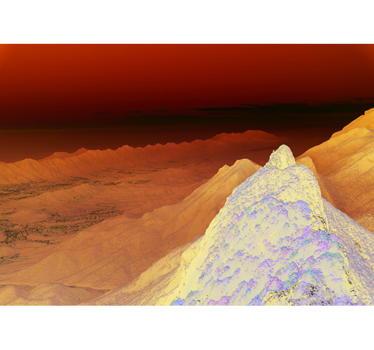 Fototapeter landskap fantastisk bergskedja utsikt - Tenstickers