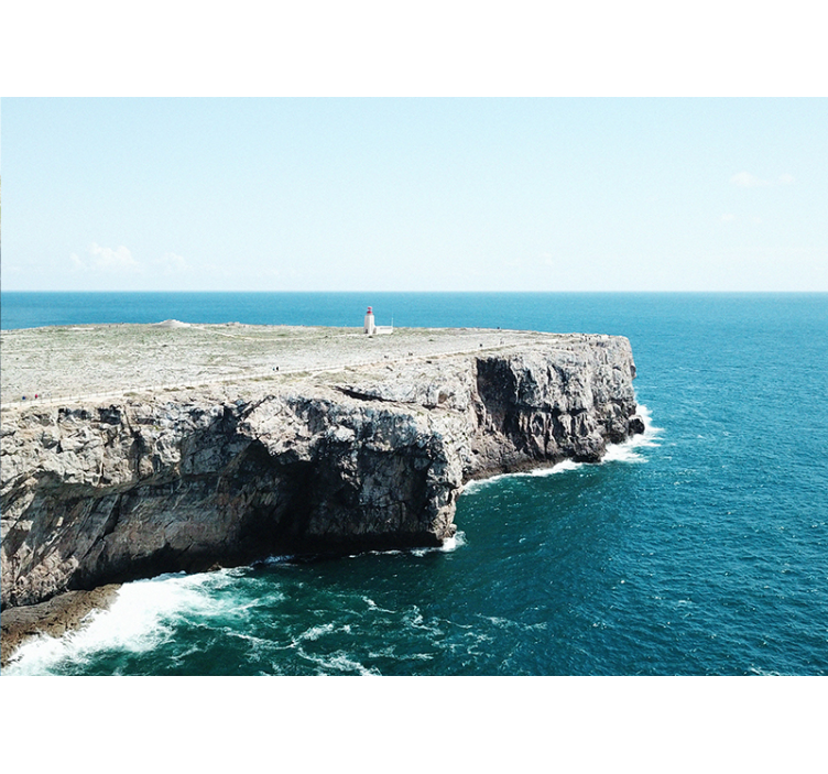 Sagres klippa under havets fototapeta - Tenstickers