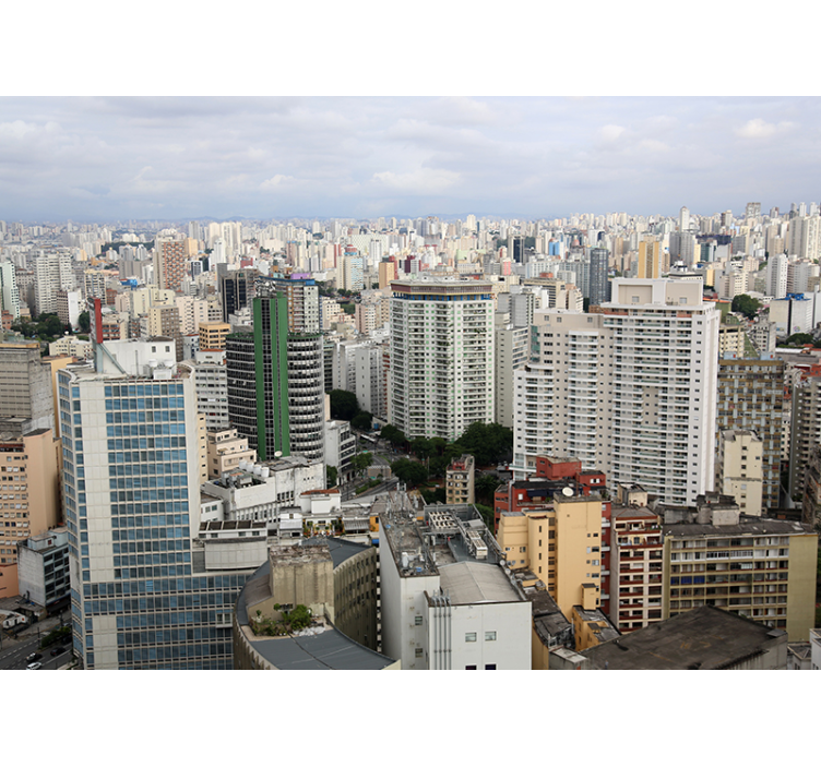 Stadsbildsperspektiv Fototapeter Städer och länder - Tenstickers