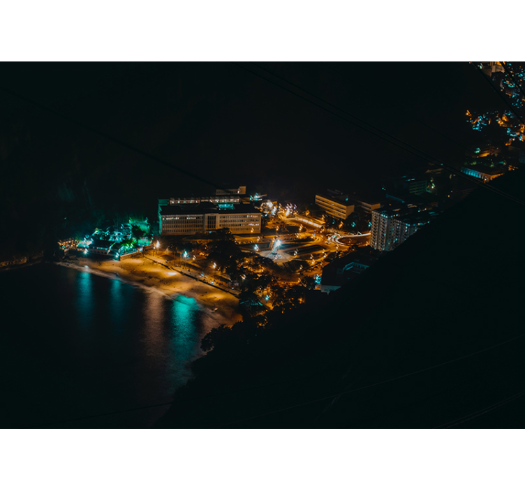 Fototapeter städer och länder nattstadsvy - Tenstickers