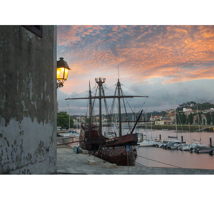 Historisk skeppshamn Fototapeter Städer och länder - Tenstickers