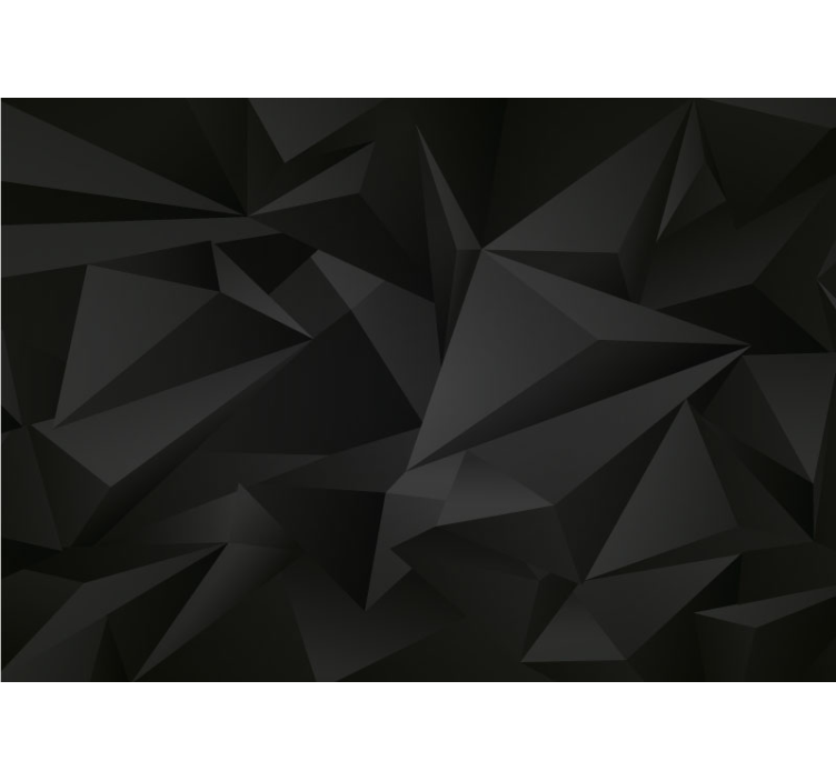 Mörk poly geometrisk 3d fototapeta - Tenstickers