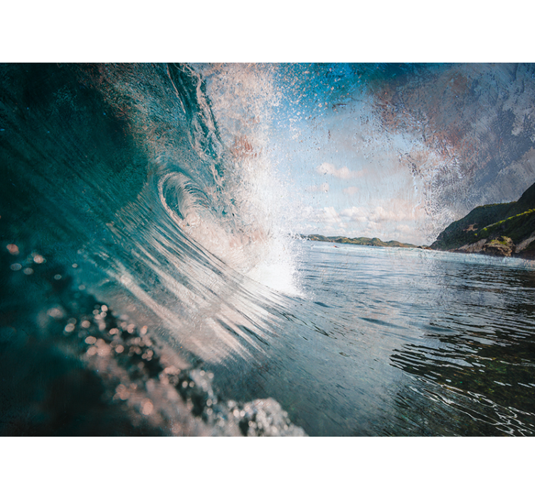 Energisk havsvåg Fototapeter Hav - Tenstickers