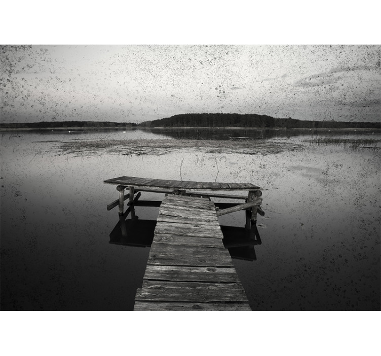 Fototapeter landskap natursköna bryggreflektioner - Tenstickers