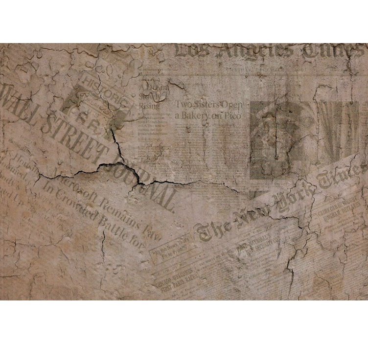 Många tidningar vintage fototapet - Tenstickers