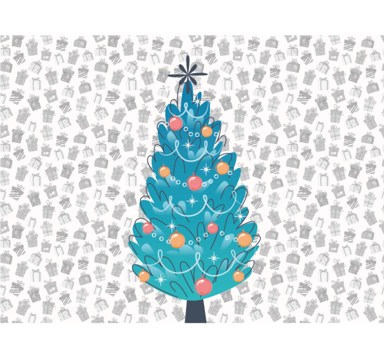 Festlig djursamling Fototapeter med julmotiv - Tenstickers