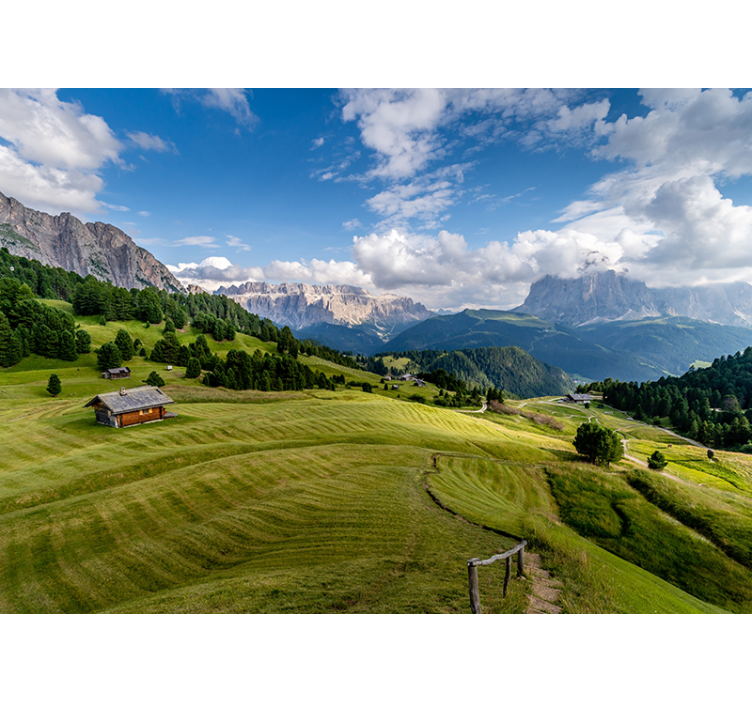 Fototapeter landskap bergsro utsikt - Tenstickers