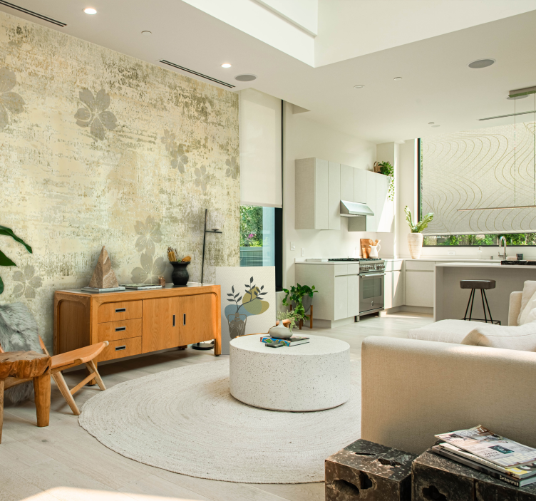 Fina blommönster Fototapeter Salong - Tenstickers