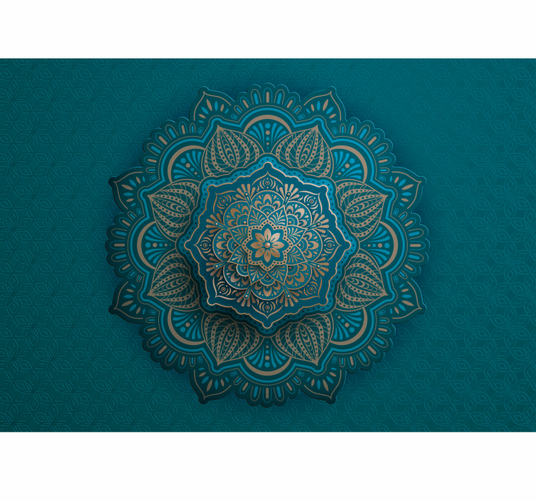 Mandala turkos fototapeta - Tenstickers