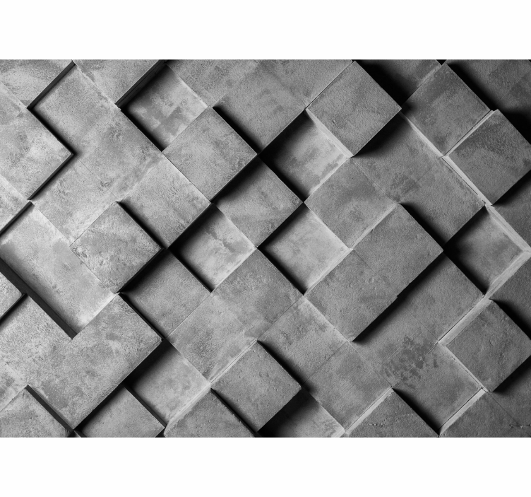 fototapeta för kontor för geometriska kvadrater 3d - Tenstickers