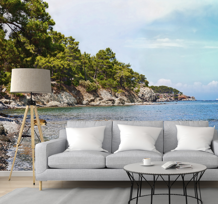 Antalya strandfototapet - Tenstickers