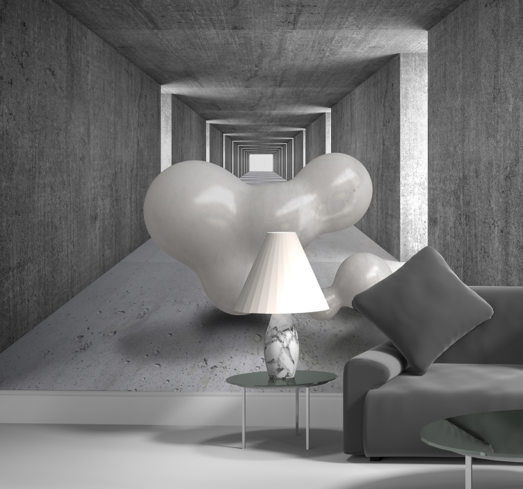 Ballonger som flyter genom tunneln 3d fototapet - Tenstickers