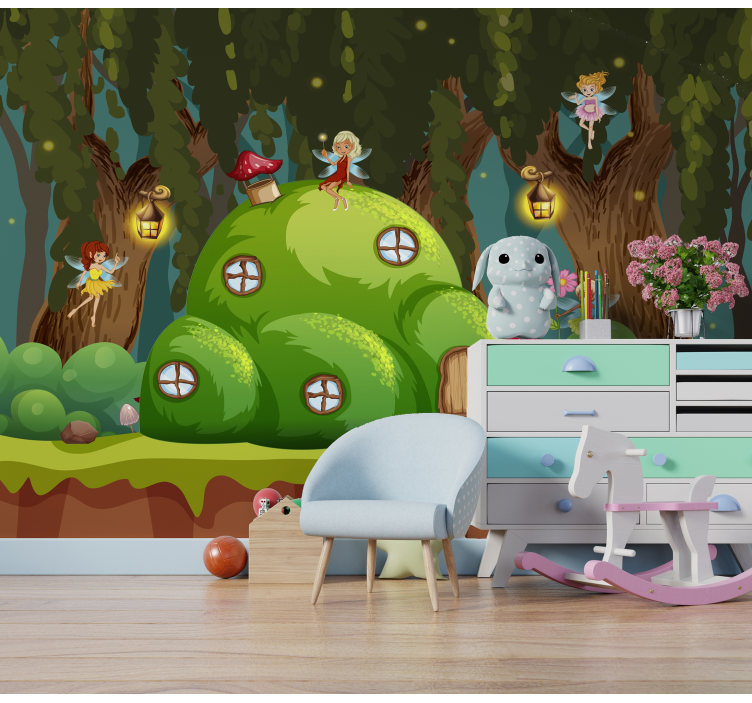 Barn fototapeter värld av fe - Tenstickers