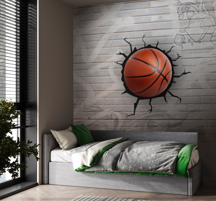 Basket graffiti 3d fototapeta tapet - Tenstickers