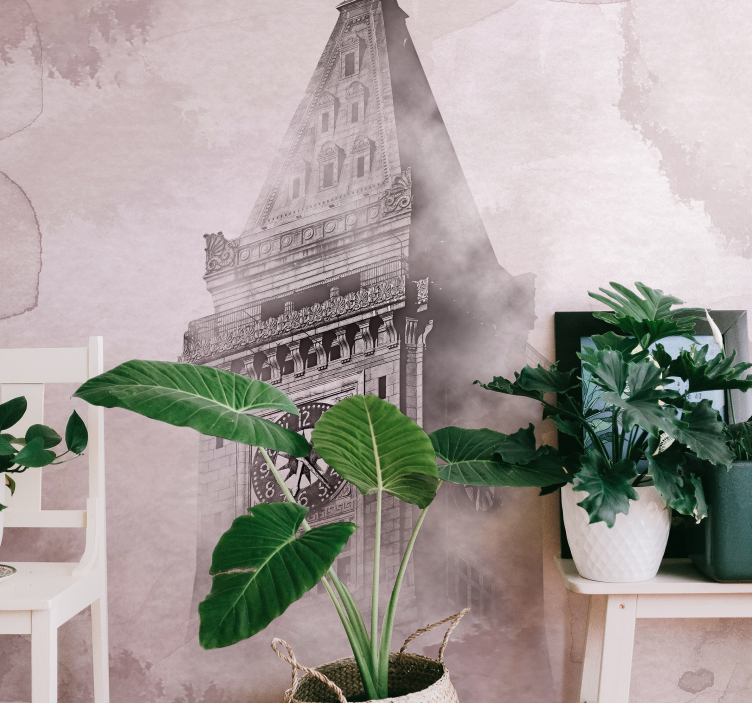 Big ben akvarell ton london fototapeta - Tenstickers