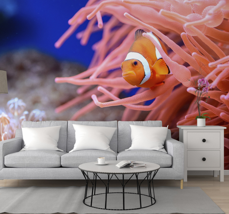 Clownfish djur fototapet - Tenstickers