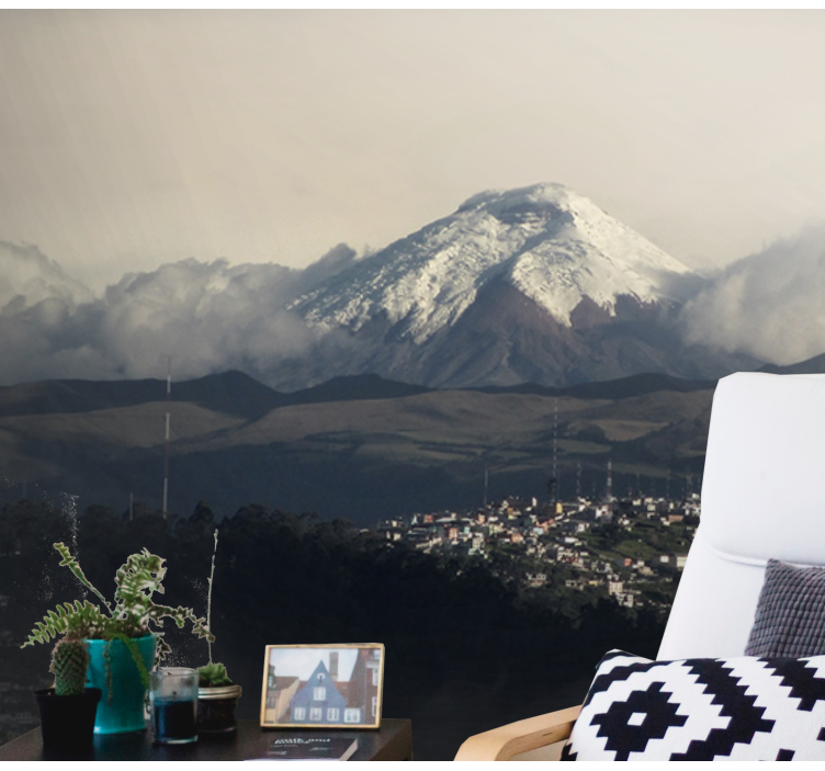 Dimmigt ganska berg fototapeta - Tenstickers