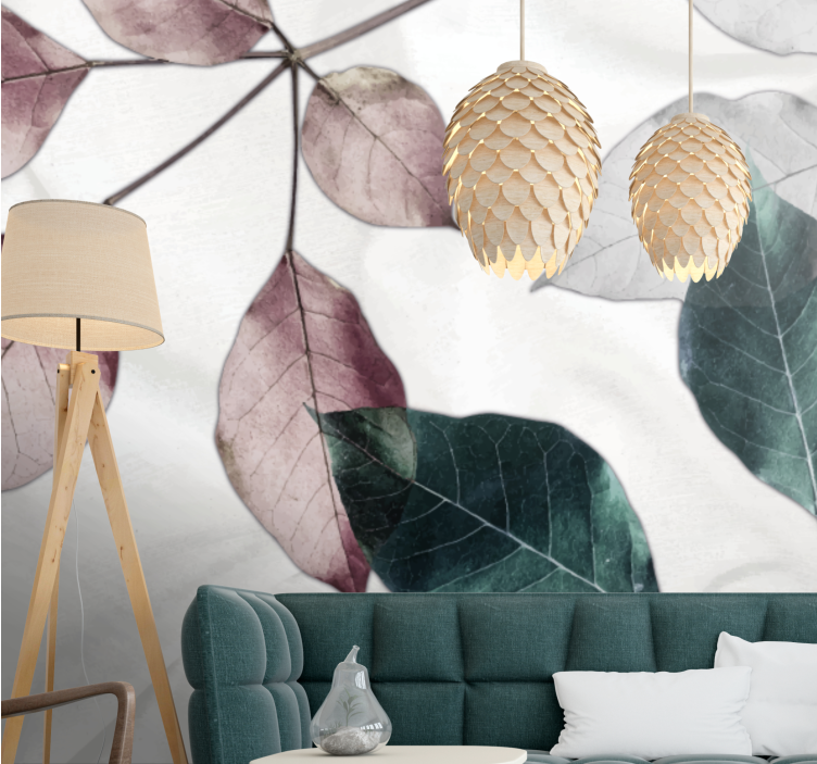 Djungel tropiska blad natur fototapet - Tenstickers